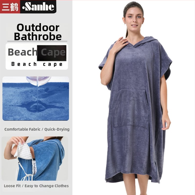  Halat cu glugă din microfibră pentru adulți, unisex – absorbant, 400gsm, poliester 70-80%