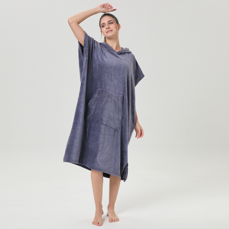  Halat cu glugă din microfibră pentru adulți, unisex – absorbant, 400gsm, poliester 70-80%