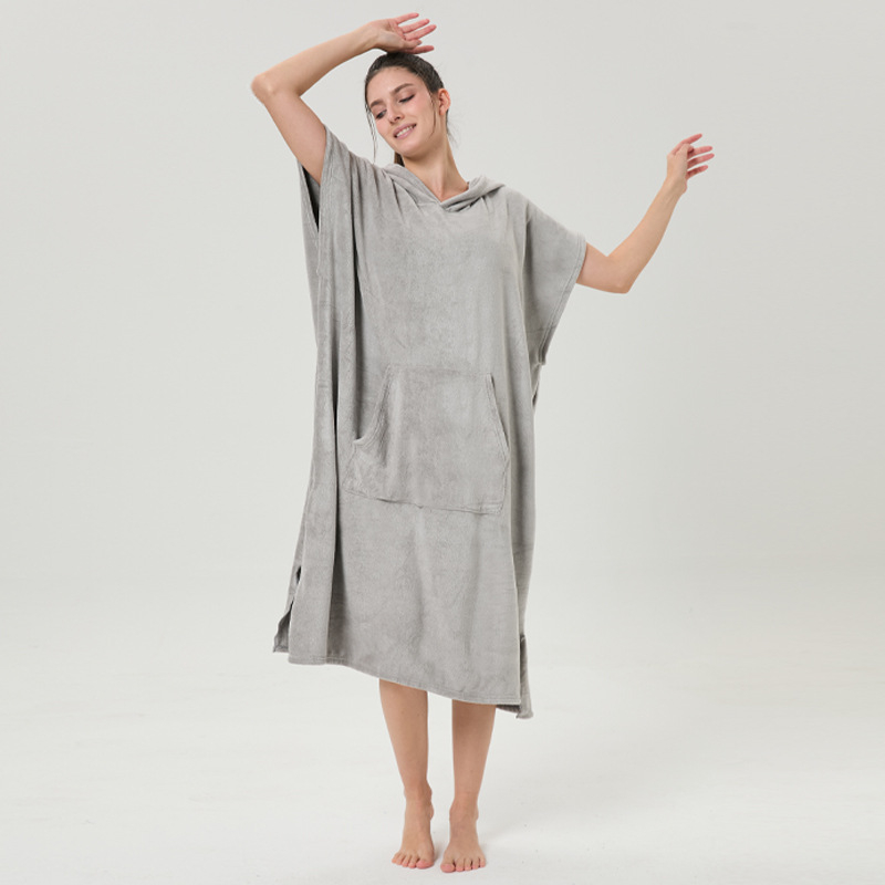  Halat cu glugă din microfibră pentru adulți, unisex – absorbant, 400gsm, poliester 70-80%