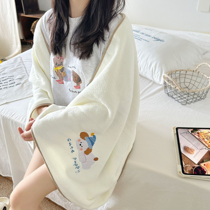 Σετ πετσέτες μπάνιου από Coral Fleece, απορροφητικό και μη αφήνει νήματα, 150D νήματα, κεντημένο φινίρισμα