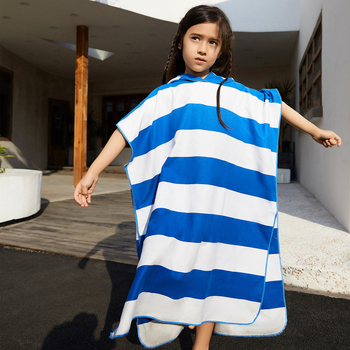 Παιδική ριγέ ρόμπα αλλαγής από υπερλεπτές ίνες microfiber, γρήγορο στέγνωμα, 245 g, 85% πολυεστέρας
