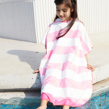 Παιδική ριγέ ρόμπα αλλαγής από υπερλεπτές ίνες microfiber, γρήγορο στέγνωμα, 245 g, 85% πολυεστέρας