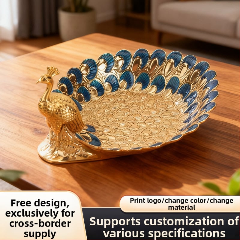 Чиния за плодове от алуминиева сплав, със животински модел, скандинавски стил, за сервиране на плодове и декорация.