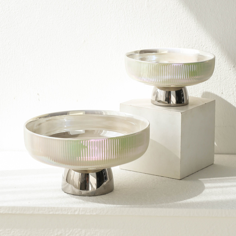 Порцеланова плодова чиния на крак — скандинавски стил, светъл лукс, Xingye, висококачествен продукт