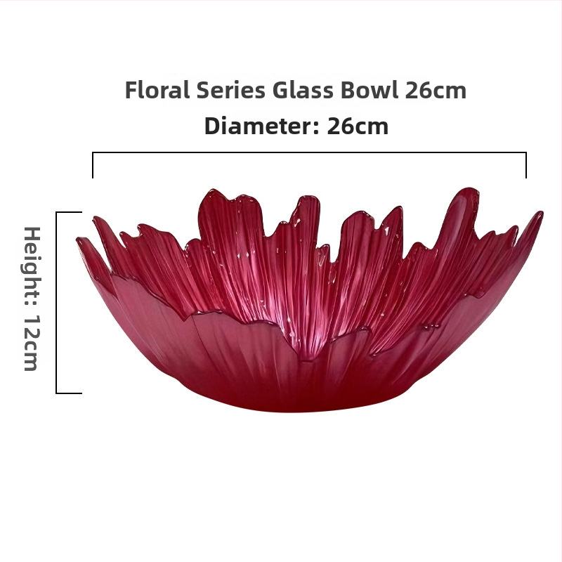 Stiklo vaisių lėkštė Housefan — be švino, pritaikoma, šiuolaikinio minimalistinio stiliaus, paruošta dovanai