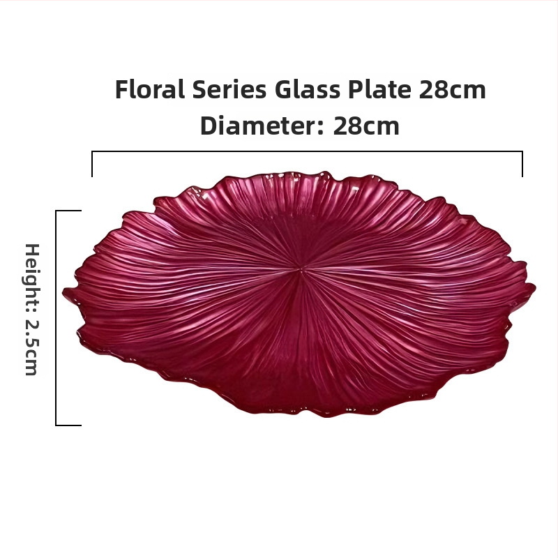 Stiklo vaisių lėkštė Housefan — be švino, pritaikoma, šiuolaikinio minimalistinio stiliaus, paruošta dovanai