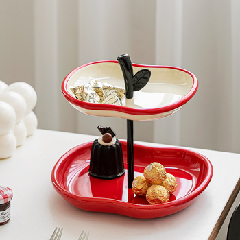 Порцеланова чиния за плодове, многоетажен поднос за показване, JIEBO, китайски стил домашен декор