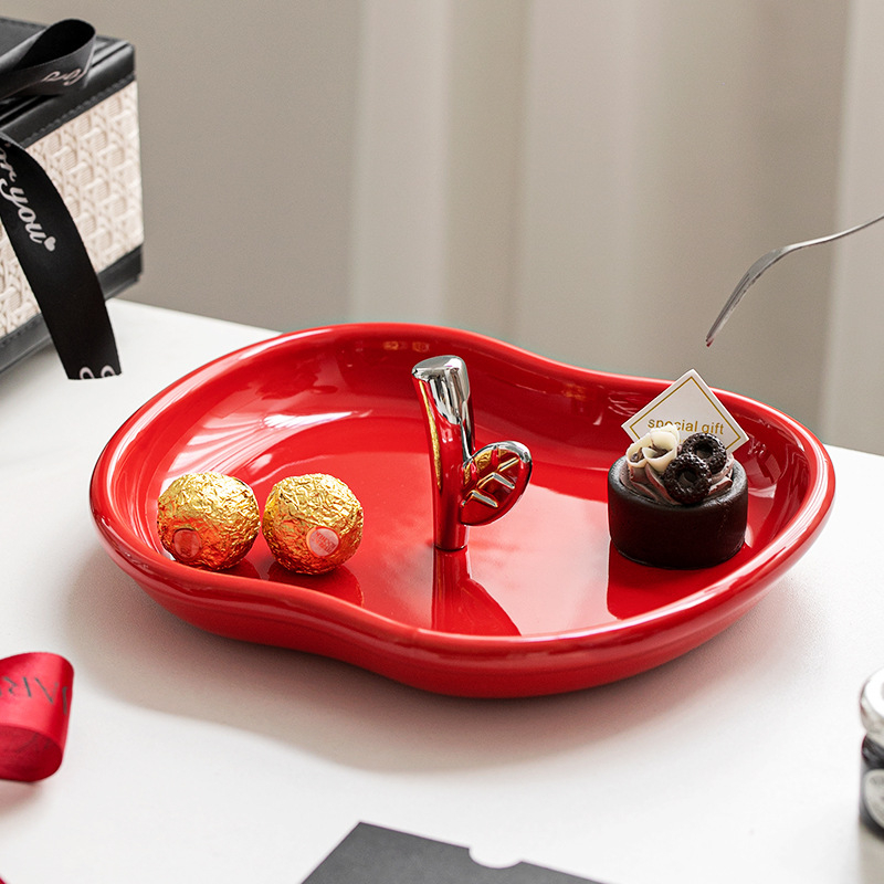 Порцеланова чиния за плодове, многоетажен поднос за показване, JIEBO, китайски стил домашен декор