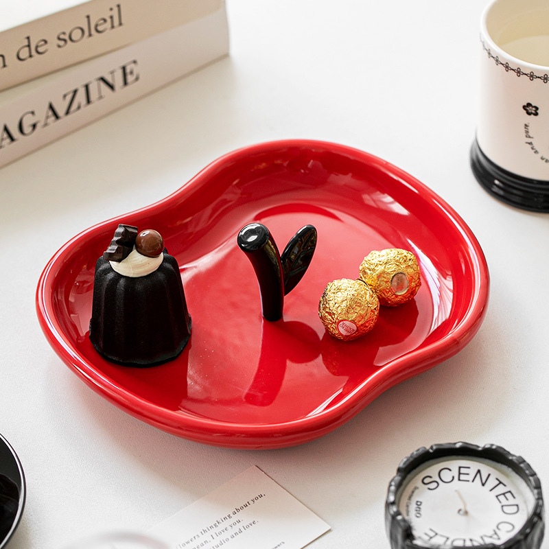 Порцеланова чиния за плодове, многоетажен поднос за показване, JIEBO, китайски стил домашен декор