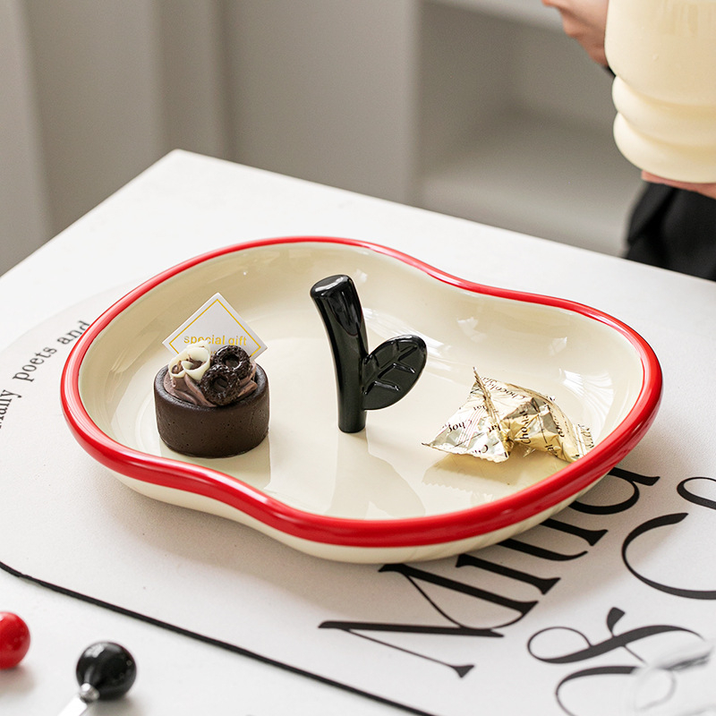 Порцеланова чиния за плодове, многоетажен поднос за показване, JIEBO, китайски стил домашен декор