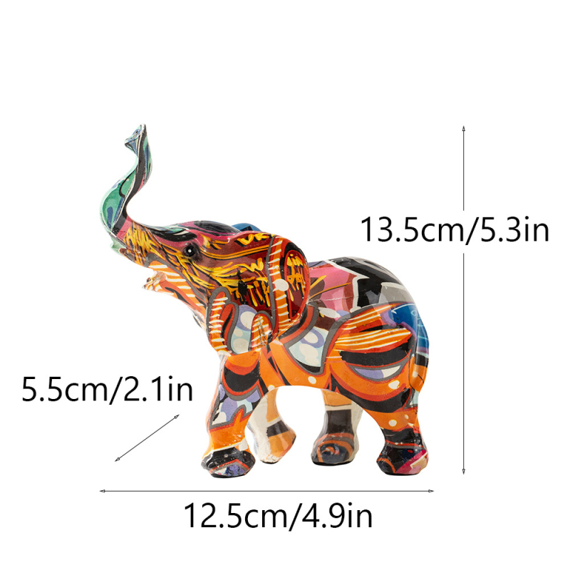 Slonova skulptura od smole, oslikana završna obrada, bez mogućnosti prilagodbe, od Individual Creation