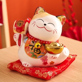 Katės figūrėlė – taupyklė, namų ir biuro interjerui, universalus stilius, gimtadienio dovana