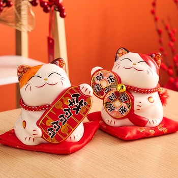 Katės figūrėlė – taupyklė, namų ir biuro interjerui, universalus stilius, gimtadienio dovana