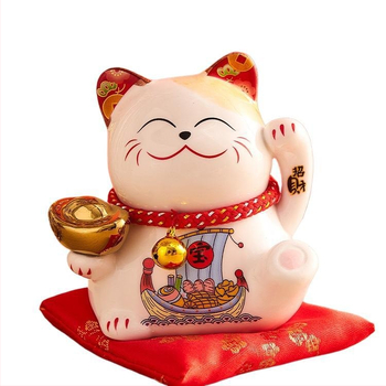 Katės figūrėlė – taupyklė, namų ir biuro interjerui, universalus stilius, gimtadienio dovana