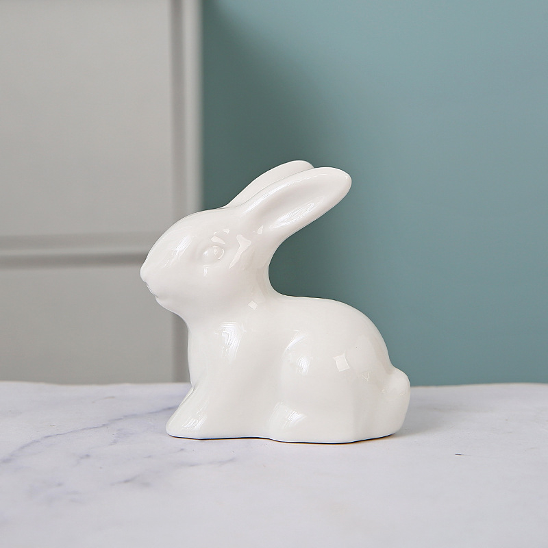 Keramički zeko ukras za čaj, tea pet, moderni minimalistički stil, poklon za putovanje, poslovni/promocijski poklon