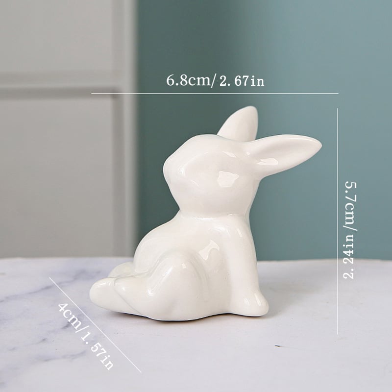 Keramički zeko ukras za čaj, tea pet, moderni minimalistički stil, poklon za putovanje, poslovni/promocijski poklon