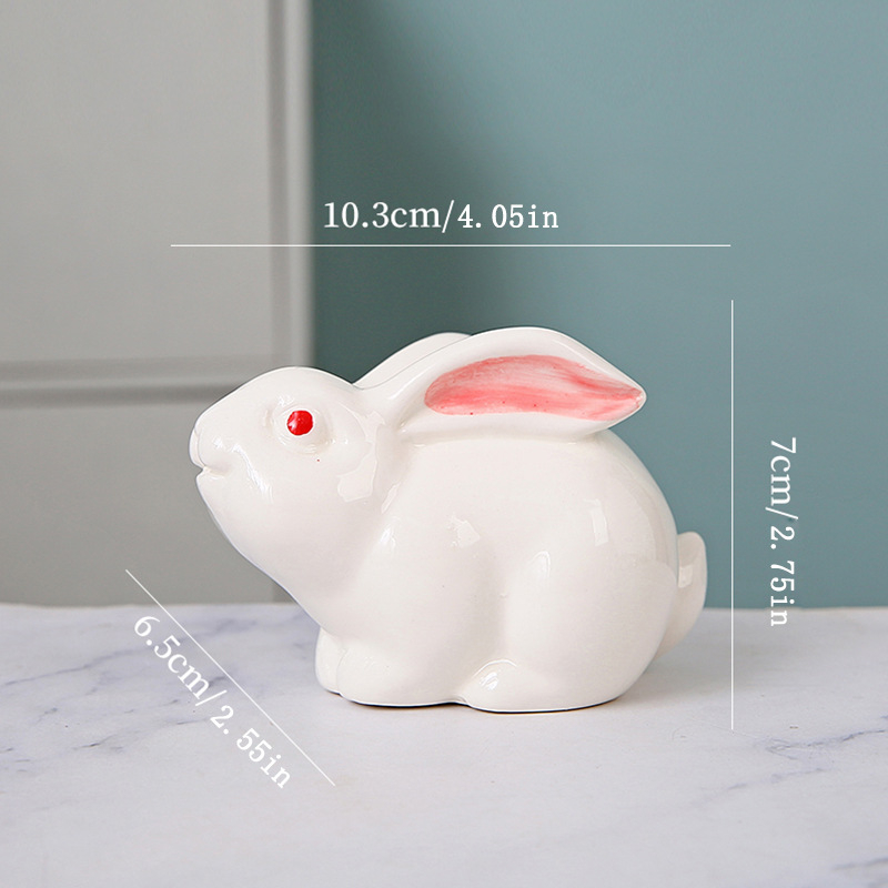 Keramički zeko ukras za čaj, tea pet, moderni minimalistički stil, poklon za putovanje, poslovni/promocijski poklon