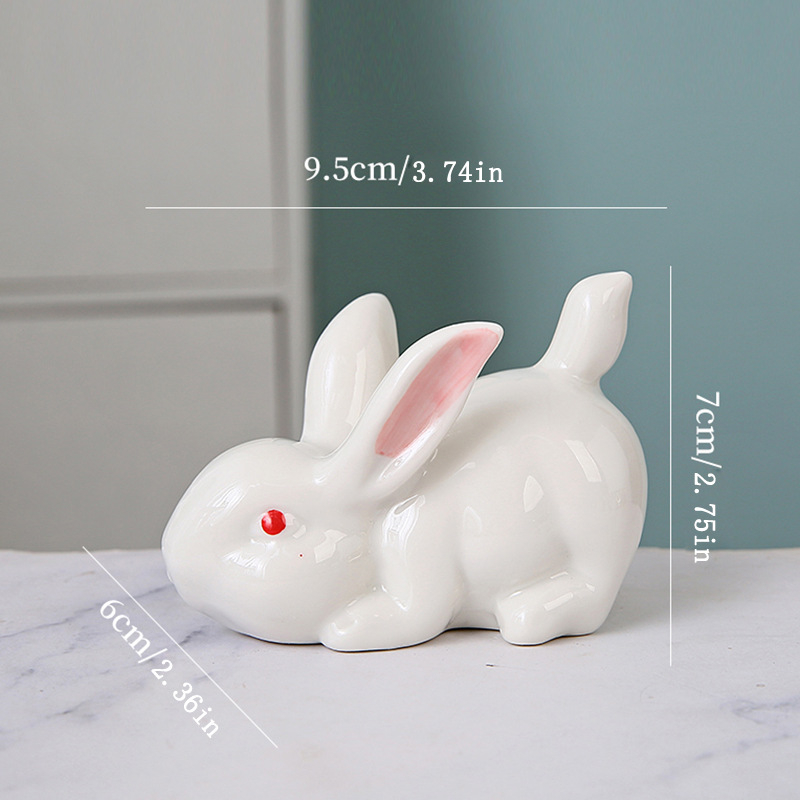 Keramički zeko ukras za čaj, tea pet, moderni minimalistički stil, poklon za putovanje, poslovni/promocijski poklon