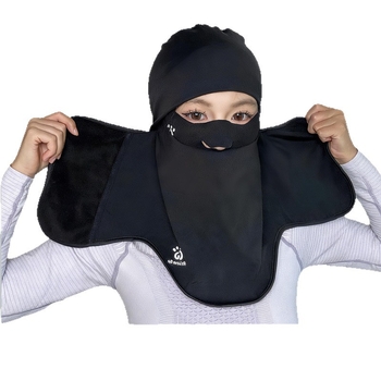 Slēpošanas sejas maska ar kapuci, neilons, flīsa oderējums, ātri žūst, sievietēm piemērota aizsargaprīkošana