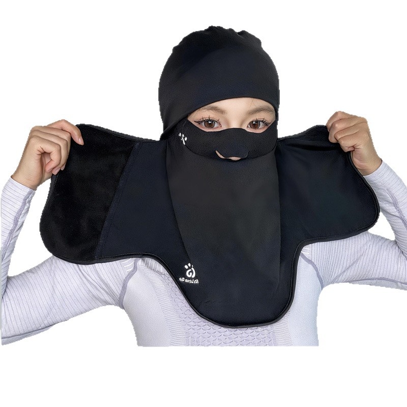 Slēpošanas sejas maska ar kapuci, neilons, flīsa oderējums, ātri žūst, sievietēm piemērota aizsargaprīkošana