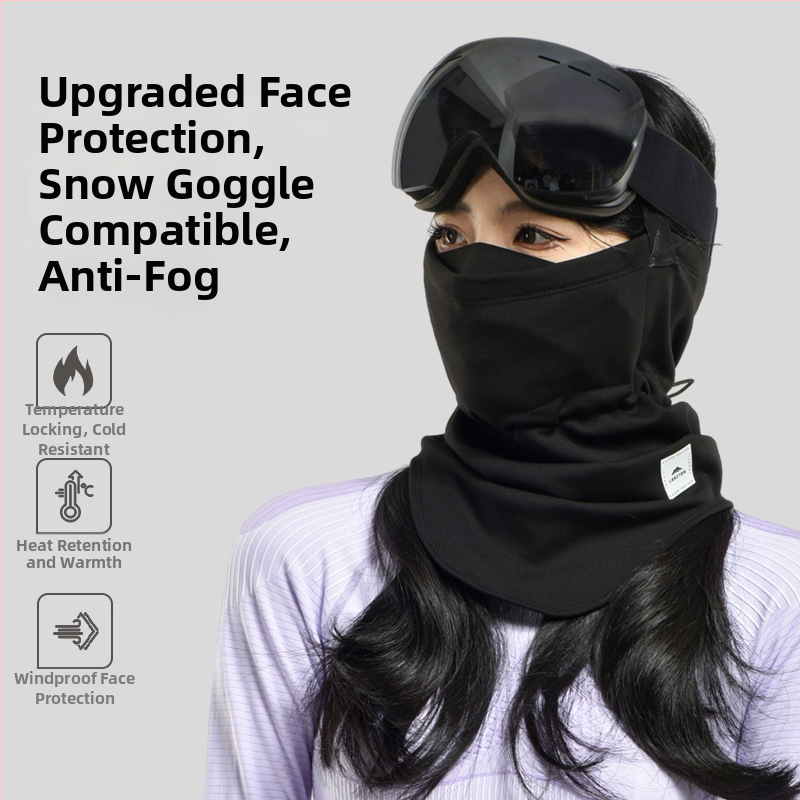 Slēpošanas sejas maska ar kapuci, neilons, flīsa oderējums, ātri žūst, sievietēm piemērota aizsargaprīkošana