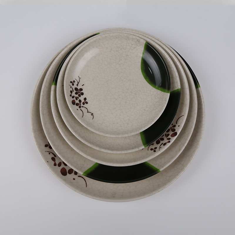 Melamin kružni tanjur, glazirana površina, moderan minimalistički stil, mogućnost ispisa logotipa, mogućnosti prilagodbe