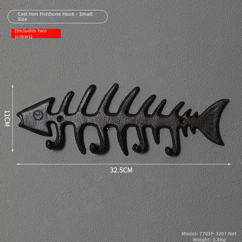 Kalapács alakú falidísz öntöttvasból, beltéri dekoráció