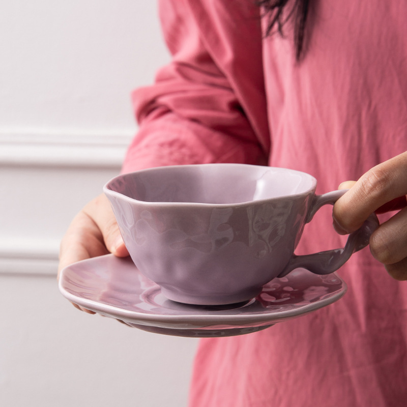 Κούπα καφέ - Ακανόνιστος κεραμικός σχεδιασμός, μοντέρνο και απλό στυλ, Εκτυπωμένο λογότυπο, 0,38 kg