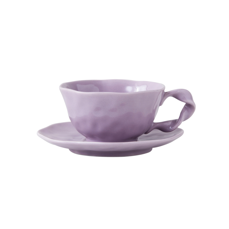 Κούπα καφέ - Ακανόνιστος κεραμικός σχεδιασμός, μοντέρνο και απλό στυλ, Εκτυπωμένο λογότυπο, 0,38 kg