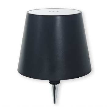 Vīna pudeles galda lampai ar RGB ambientā gaismu, metāla turētājs, radošs stils, OEM logotips, stāvošs dizains