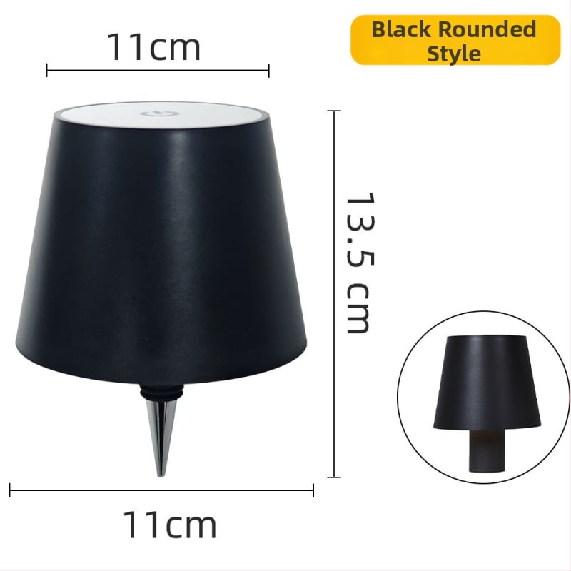 Vīna pudeles galda lampai ar RGB ambientā gaismu, metāla turētājs, radošs stils, OEM logotips, stāvošs dizains