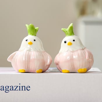 Keramički ukras ptice, karikatura stil, stolna dekoracija, poklon od Smart forest