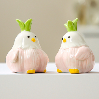 Keramički ukras ptice, karikatura stil, stolna dekoracija, poklon od Smart forest