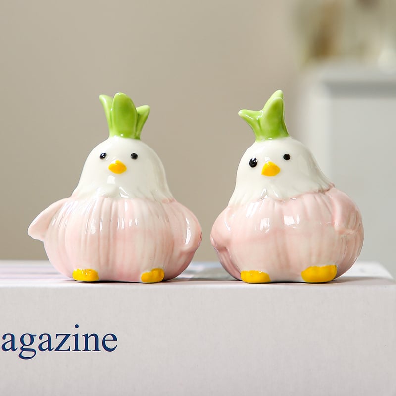 Keramički ukras ptice, karikatura stil, stolna dekoracija, poklon od Smart forest