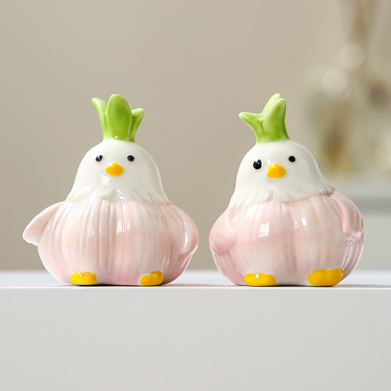 Keramički ukras ptice, karikatura stil, stolna dekoracija, poklon od Smart forest