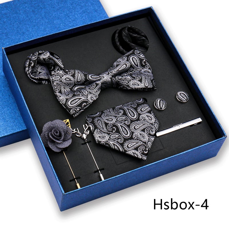 Σετ 8 τεμαχίων για άνδρες: γραβάτα, παπιγιόν, μαντήλι τσέπης, λουλούδι για πέτο; ζακάρ πολυεστέρας, στυλ βέλους, unisex.