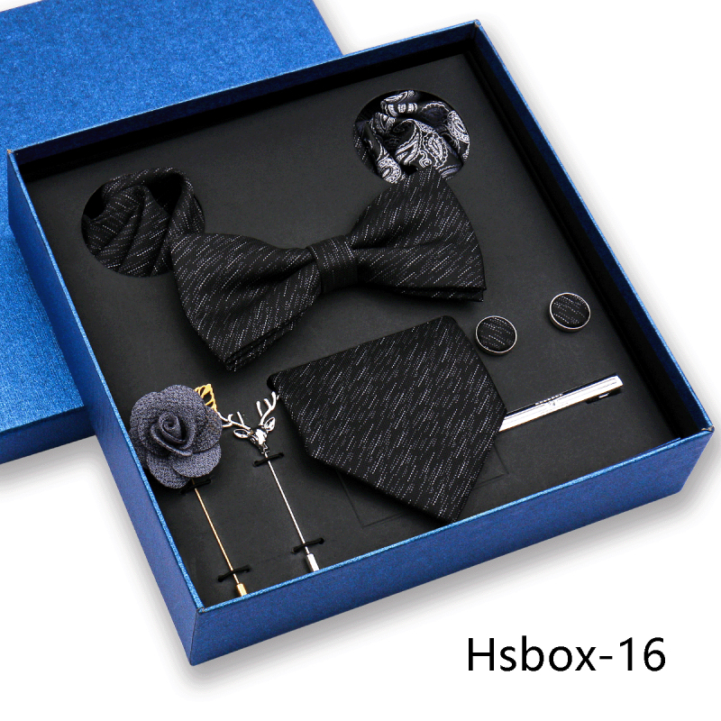 Σετ 8 τεμαχίων για άνδρες: γραβάτα, παπιγιόν, μαντήλι τσέπης, λουλούδι για πέτο; ζακάρ πολυεστέρας, στυλ βέλους, unisex.