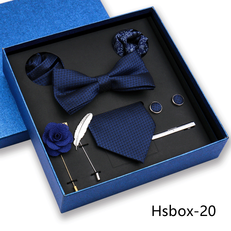 Σετ 8 τεμαχίων για άνδρες: γραβάτα, παπιγιόν, μαντήλι τσέπης, λουλούδι για πέτο; ζακάρ πολυεστέρας, στυλ βέλους, unisex.