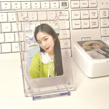 Caurspīdīgs akrila kartes turētājs un fotogrāfiju rāmis ar magnētisku displeju, DIY divpusēja uzglabāšana Polaroidiem