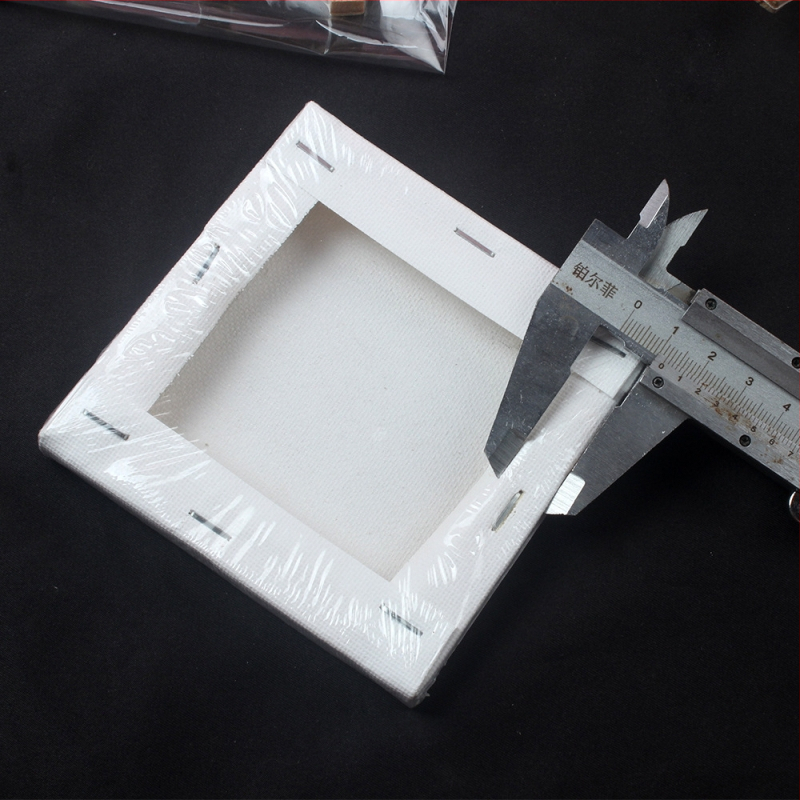 Koka kvadrāta mazs gleznošana rāmis ar statīvu bērniem – DIY akrila gleznošanai