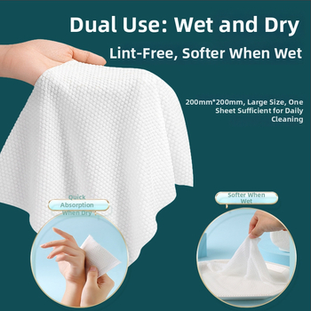 Μίας χρήσης πετσέτα καθαρισμού προσώπου, επιπλέον χοντρή, ίνες βισκόζης, απλό ύφανση, για τον καθαρισμό και την αφαίρεση μακιγιάζ