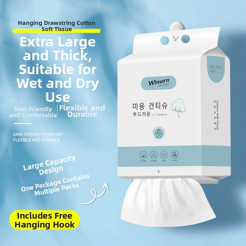 Μίας χρήσης παχύτερα μαντηλάκια καθαρισμού προσώπου, τύπου κρεμάστρας (ίνες βισκόζη· 100% φυτικές ίνες· επίπεδη ύφανση)