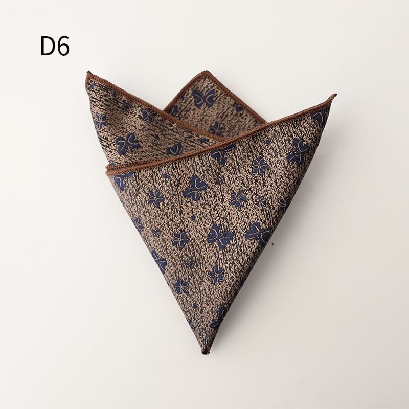 Ανδρικό επίσημο Jacquard μαντήλι τσέπης, φλοράλ μοτίβο, πολυεστερική ίνα, χειμώνας 2025