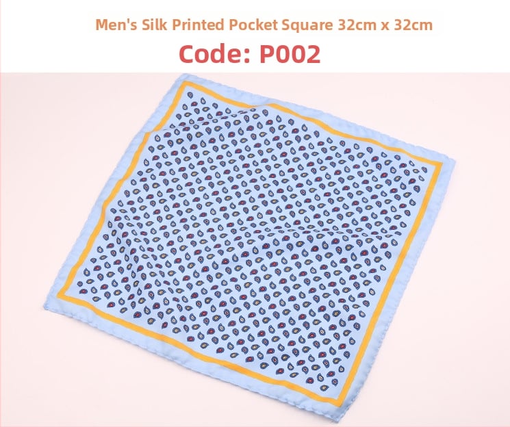Μαντήλι τσέπης για άνδρες | Πολυεστερικό νήμα | Λουλουδάτο μοτίβο | Χαλαρό στυλ