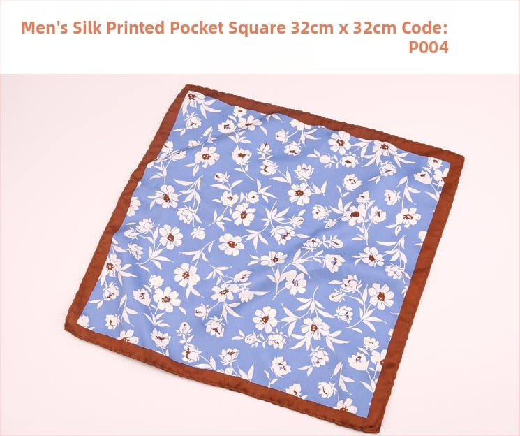 Μαντήλι τσέπης για άνδρες | Πολυεστερικό νήμα | Λουλουδάτο μοτίβο | Χαλαρό στυλ