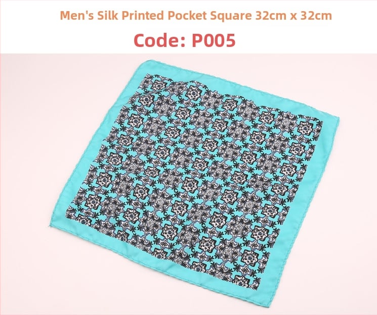 Μαντήλι τσέπης για άνδρες | Πολυεστερικό νήμα | Λουλουδάτο μοτίβο | Χαλαρό στυλ