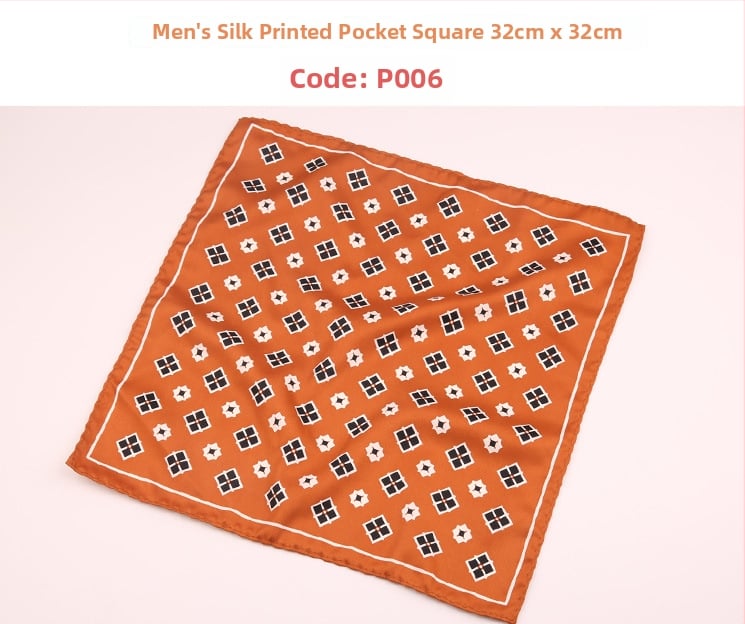 Μαντήλι τσέπης για άνδρες | Πολυεστερικό νήμα | Λουλουδάτο μοτίβο | Χαλαρό στυλ