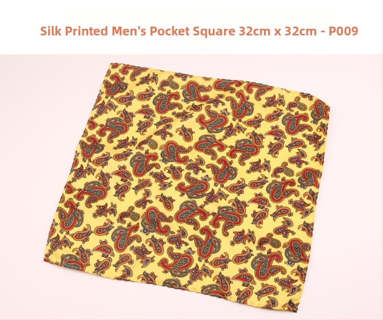 Μαντήλι τσέπης για άνδρες | Πολυεστερικό νήμα | Λουλουδάτο μοτίβο | Χαλαρό στυλ