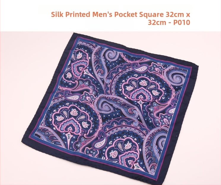 Μαντήλι τσέπης για άνδρες | Πολυεστερικό νήμα | Λουλουδάτο μοτίβο | Χαλαρό στυλ