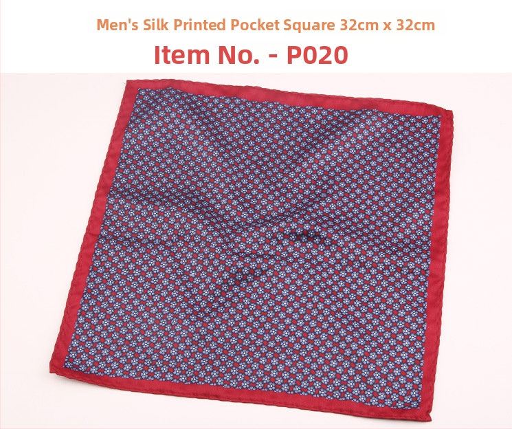 Μαντήλι τσέπης για άνδρες | Πολυεστερικό νήμα | Λουλουδάτο μοτίβο | Χαλαρό στυλ